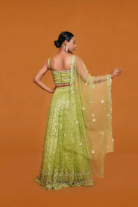 Mint Green Lehenga – Katdana Work