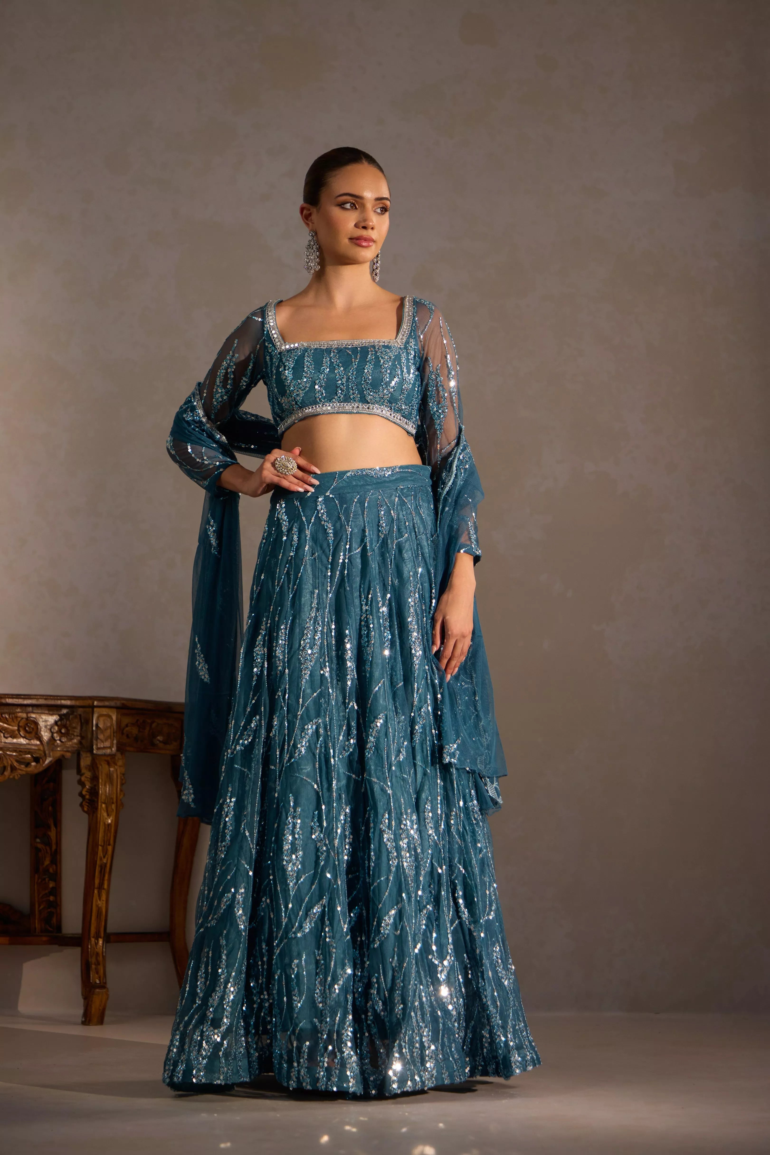 how to wear a lehenga