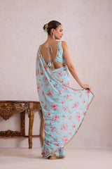 Floral Georgette Saree