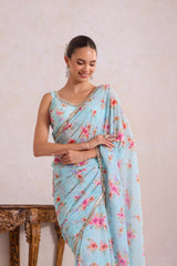 Floral Georgette Saree