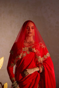 Phool Hand Work Bridal Saree