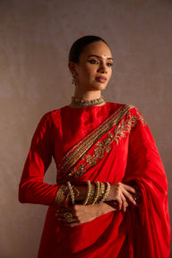 Phool Hand Work Bridal Saree
