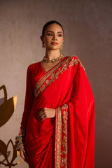 Phool Hand Work Bridal Saree