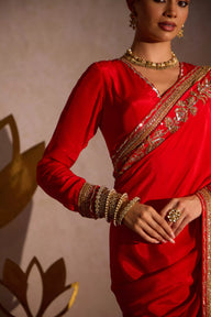 Phool Hand Work Bridal Saree