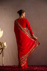 Phool Hand Work Bridal Saree