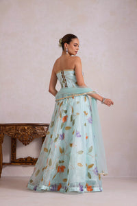 Light Blue Tulip Lehenga