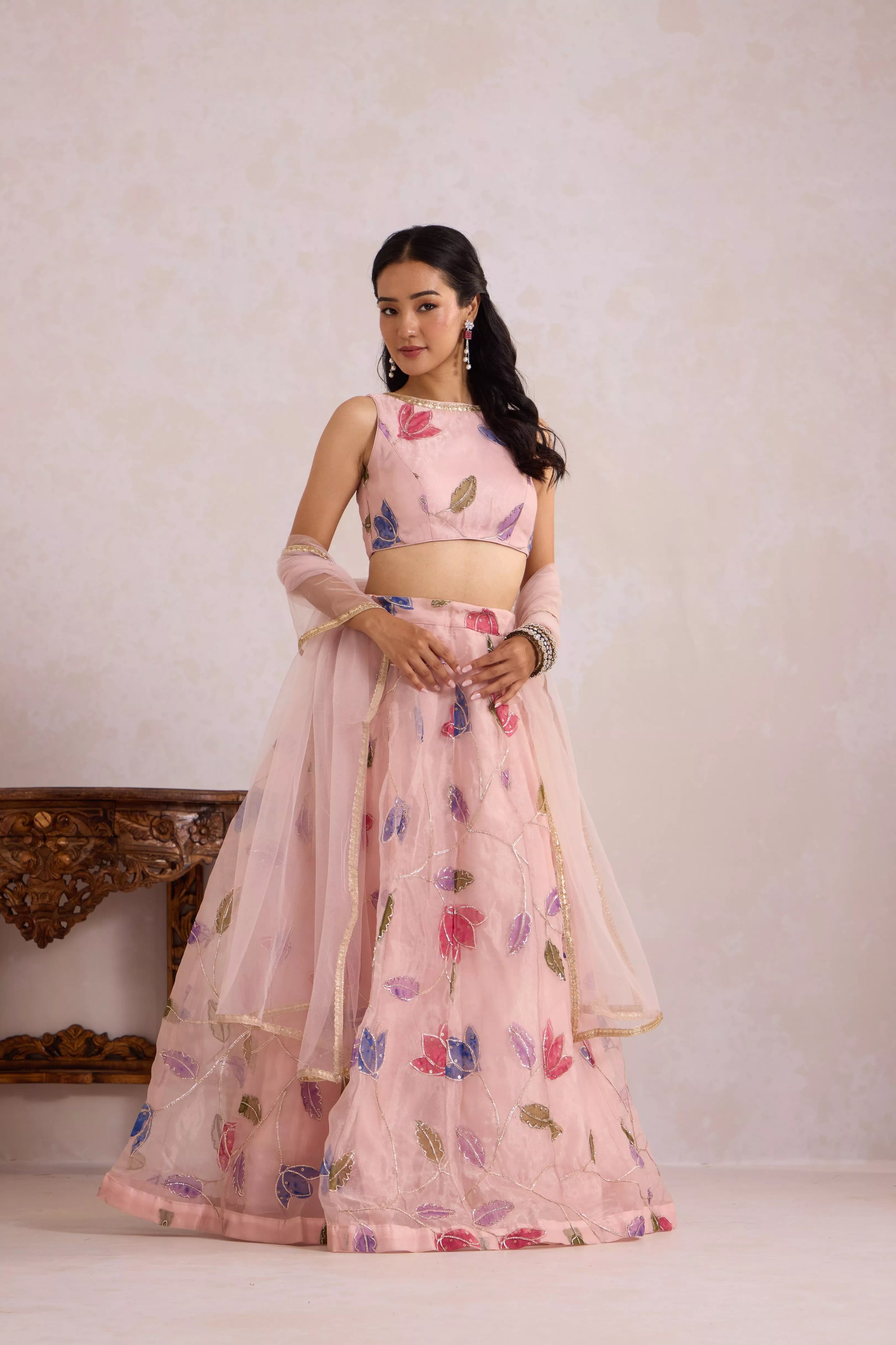 Light Pink Tulip Lehenga