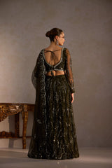 Bottle Green
Butter Net Lehenga