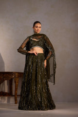 Bottle Green
Butter Net Lehenga