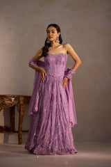 Purple Croset Sequence Lehenga