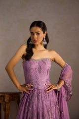 Purple Croset Sequence Lehenga