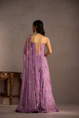 Purple Croset Sequence Lehenga