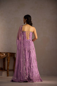 Purple Croset Sequence Lehenga