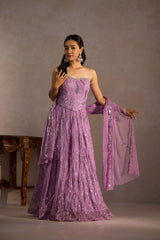 Purple Croset Sequence Lehenga