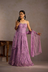 Purple Croset Sequence Lehenga