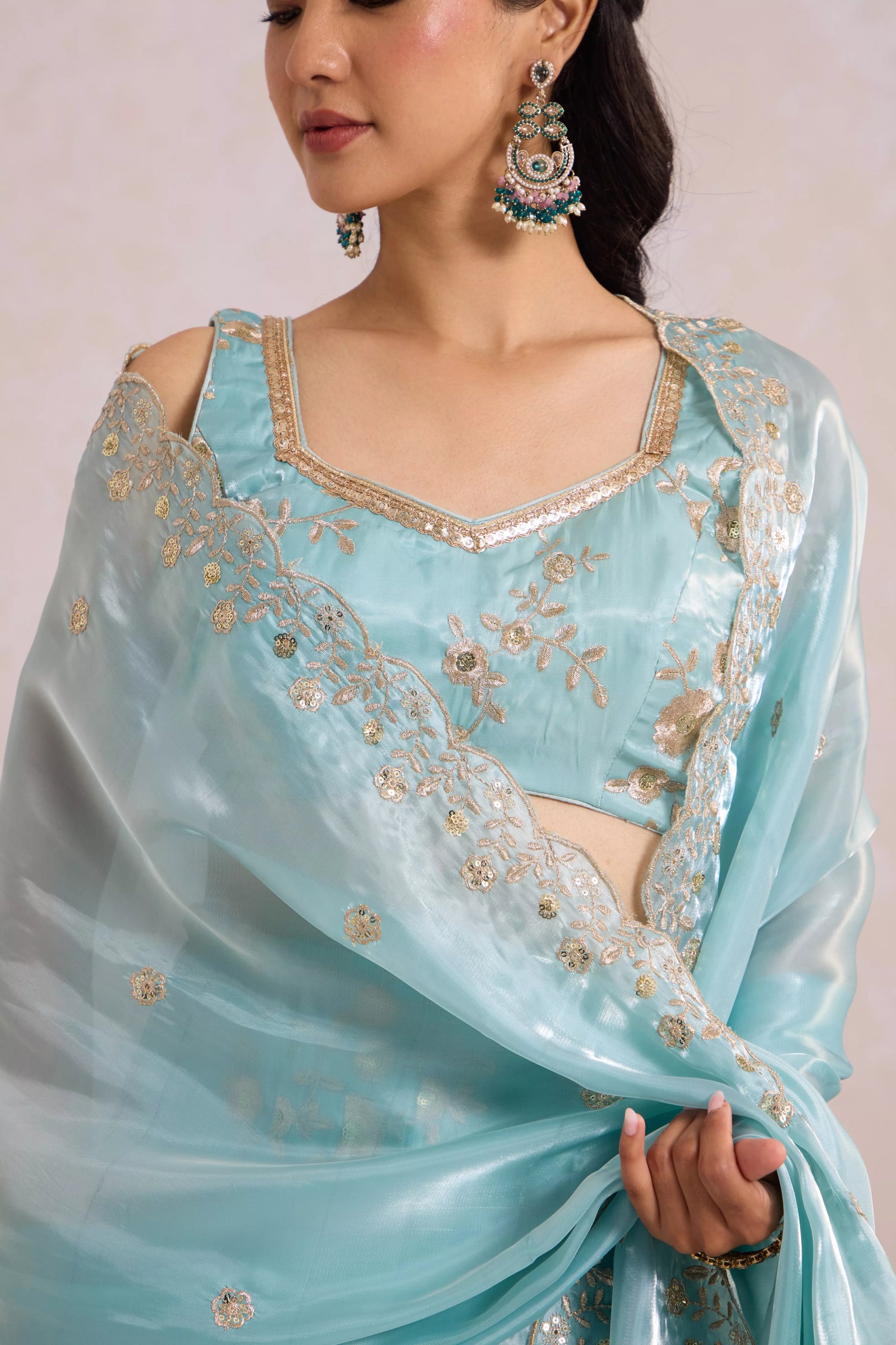 Blue Zari Lehenga