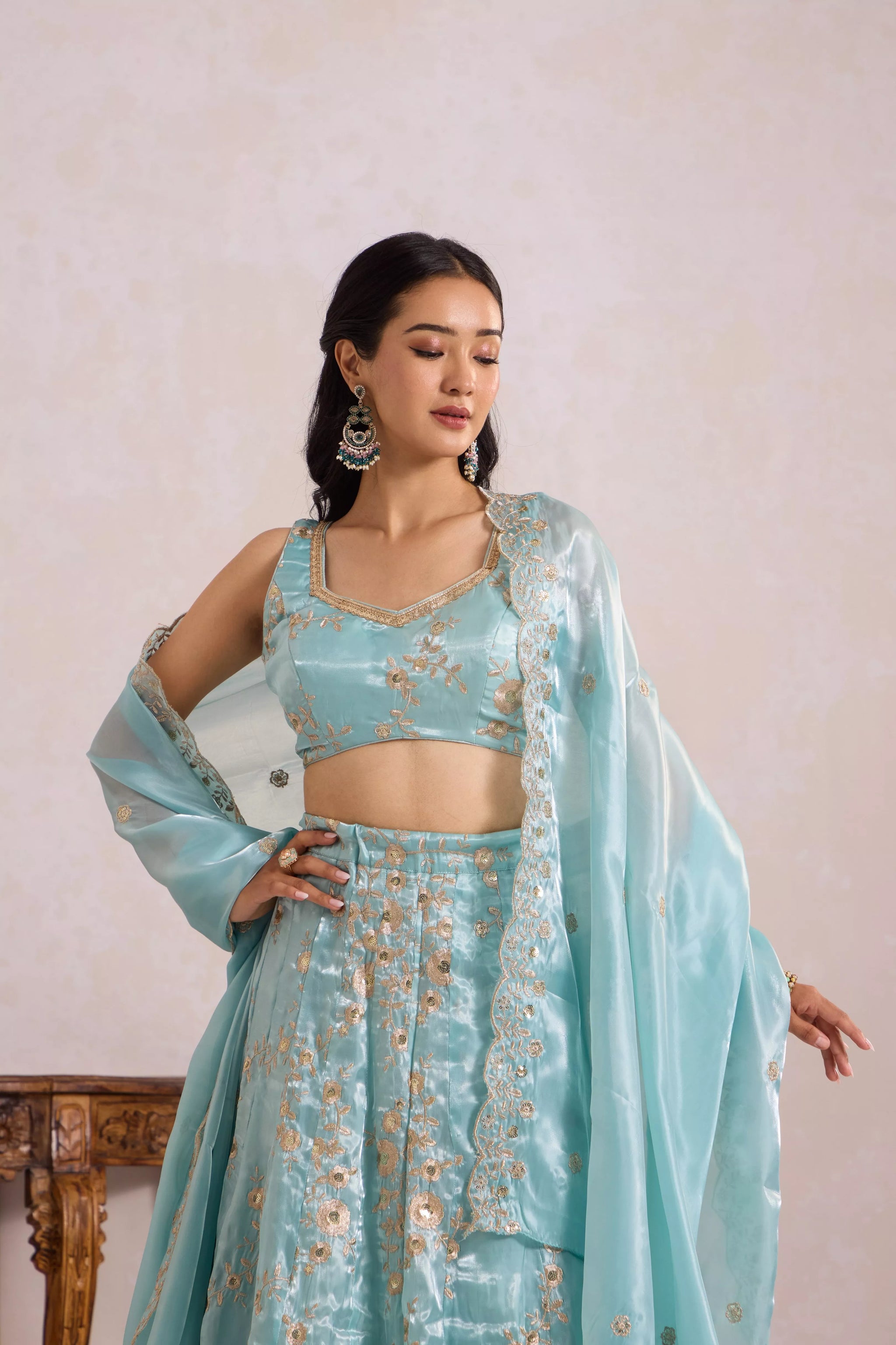 Blue Zari Lehenga