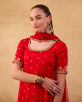 Bright Red Gharara Suit
