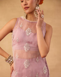 Lavendar Fusion Kurti Suit - AgapiKurti