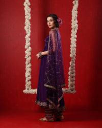 Kavya Royal Purple Anarkali Suit