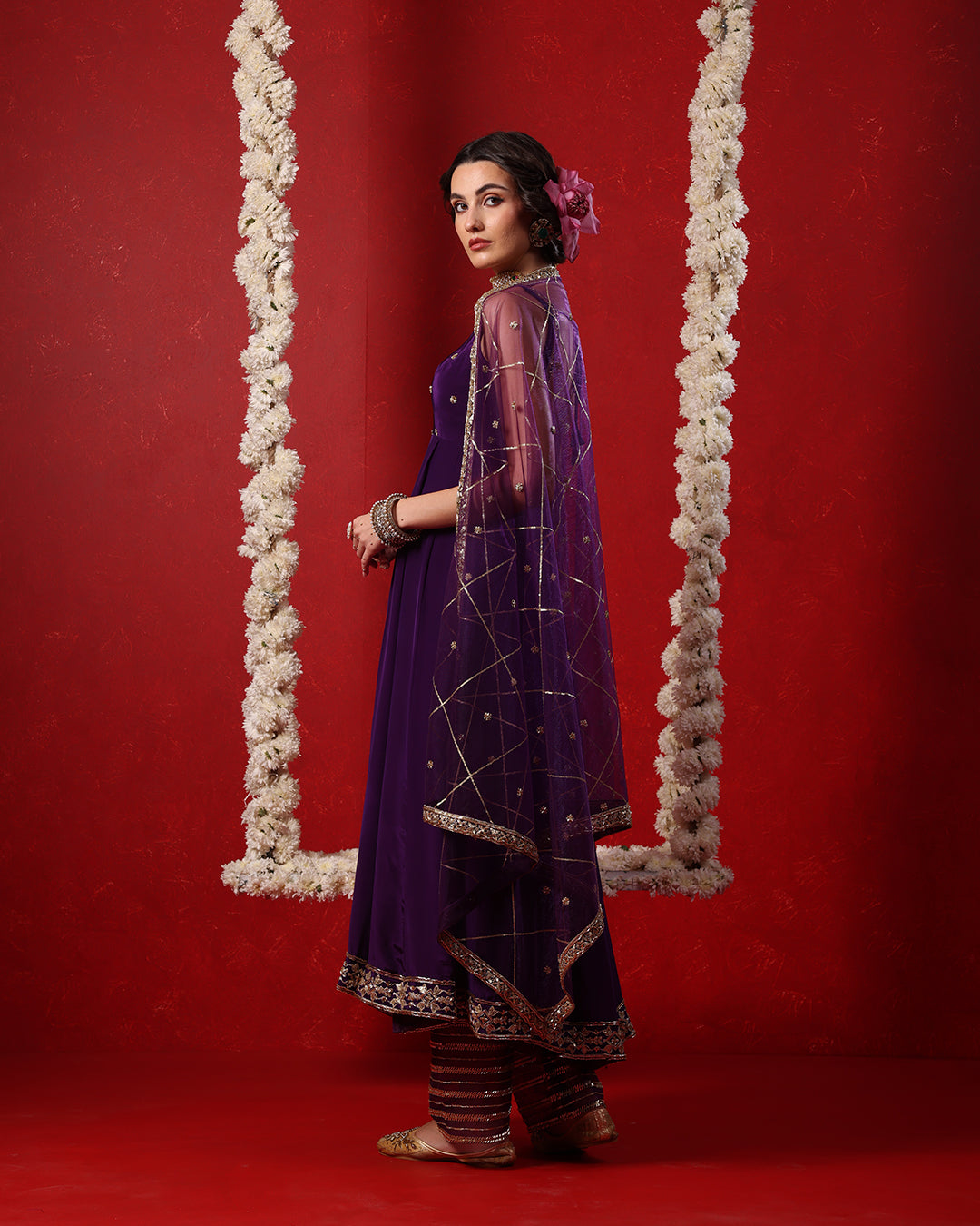 Kavya Royal Purple Anarkali Suit