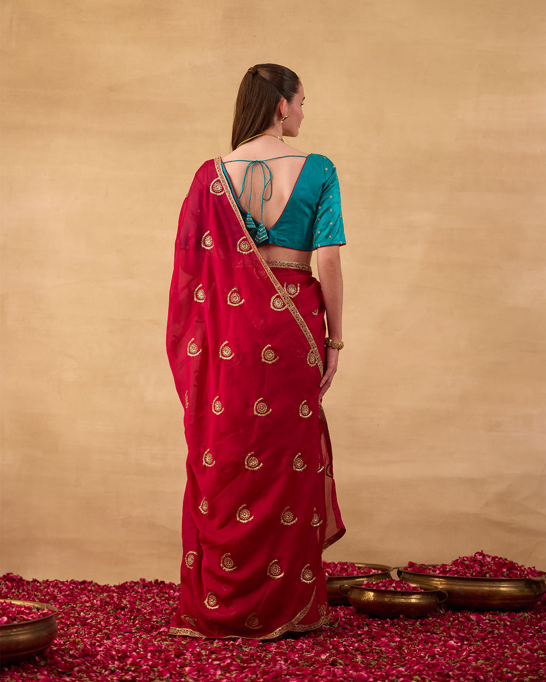 Deep Pink Saree