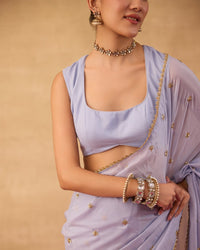 Powder Blue Saree - AgapiSarees