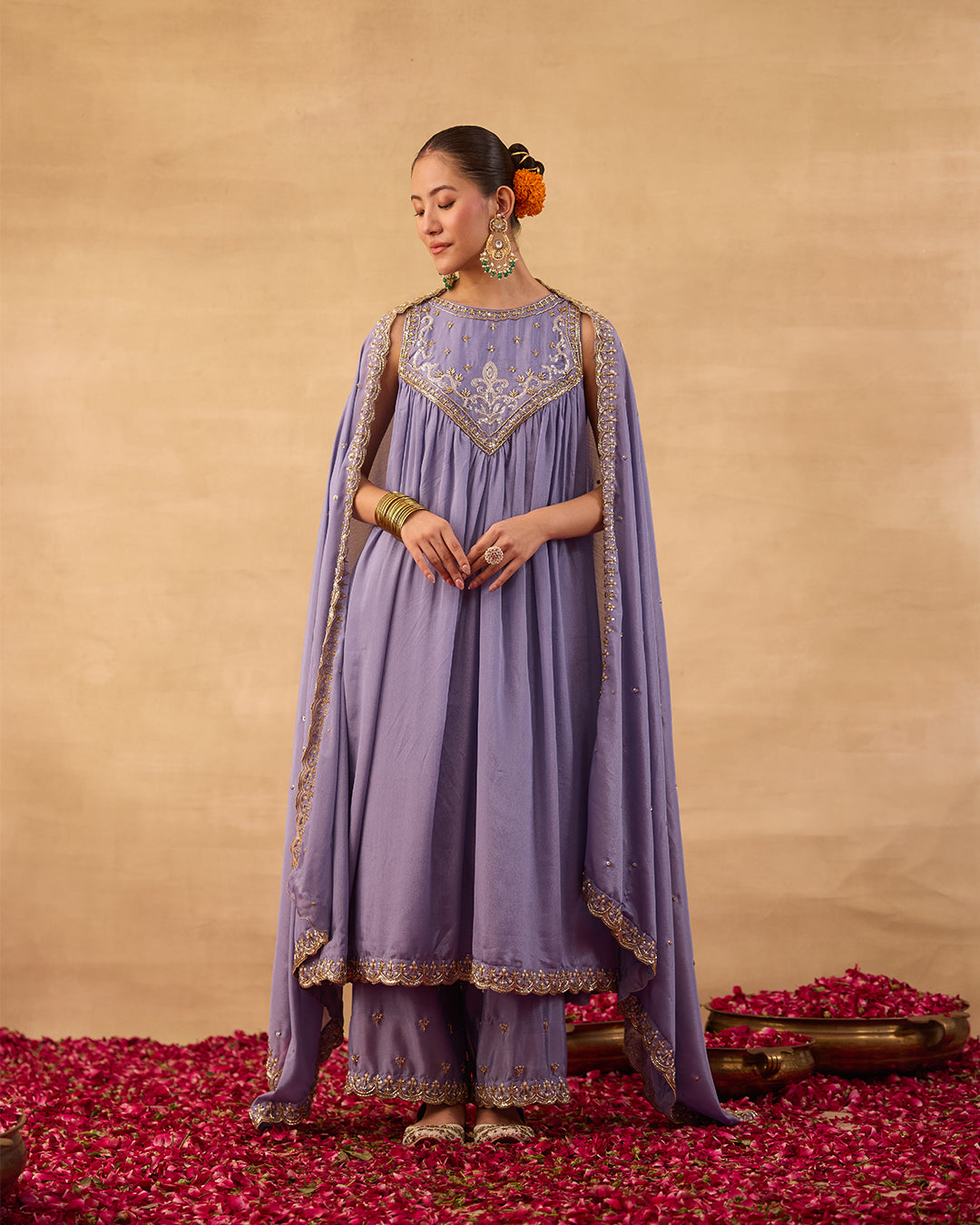 Powder Blue Kurti Set