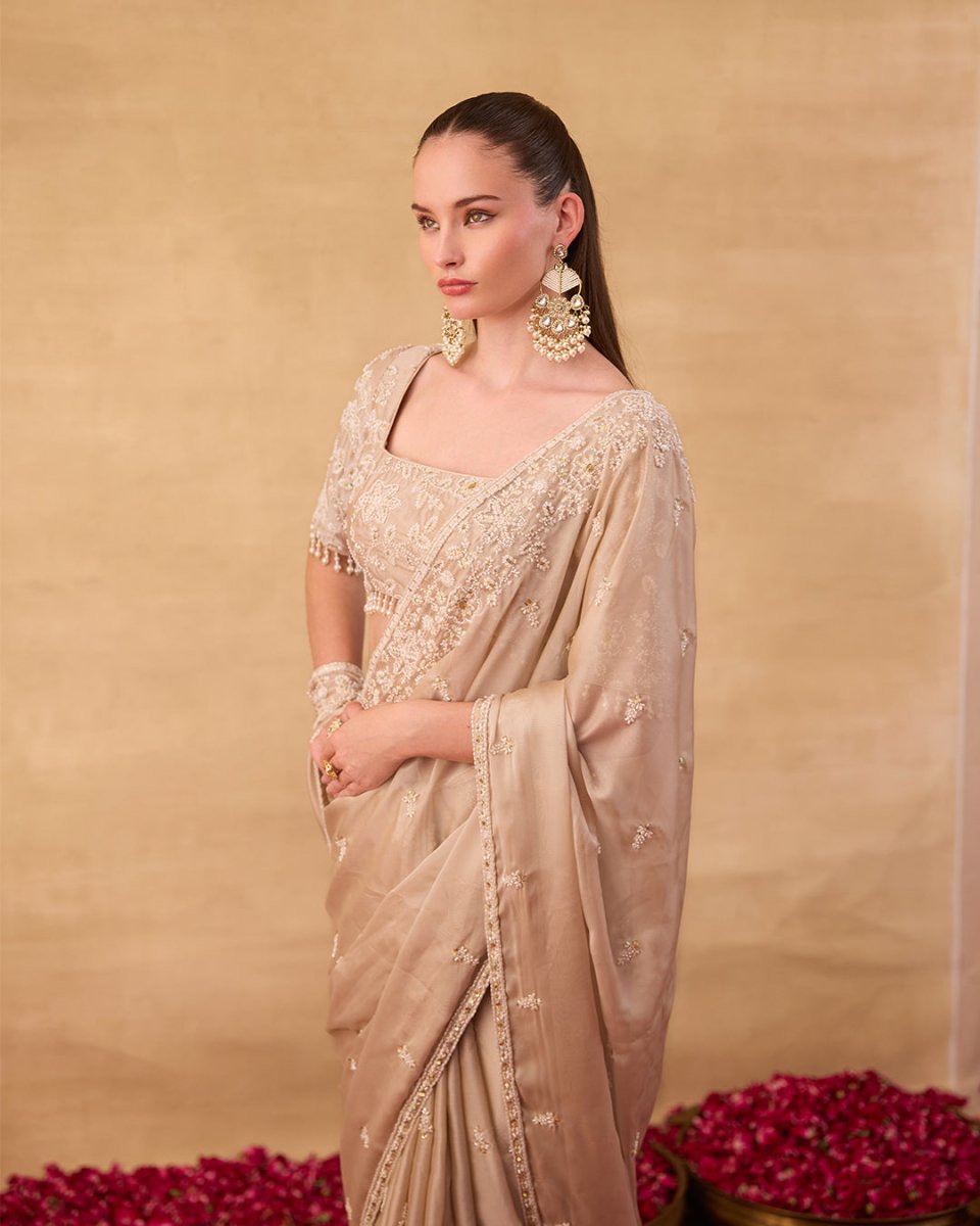 Warm Grey Saree - AgapiSarees