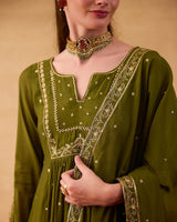 Forest Green Kurti Suit - AgapiKurti