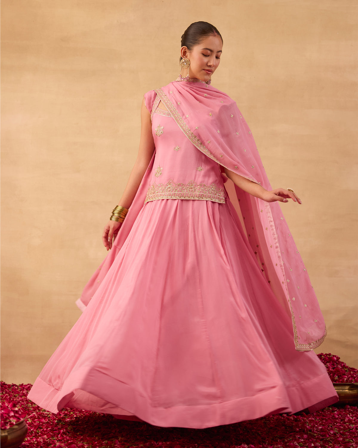 Pink Handwork Lehenga