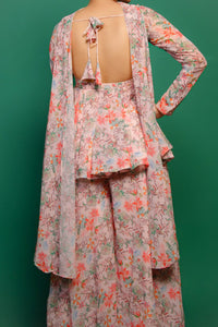 FLORAL GEORGETTE SHARARA SET