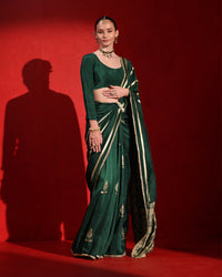 Emerald Green Saree