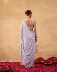 Powder Blue Saree - AgapiSarees