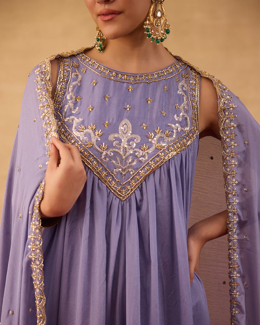 Powder Blue Kurti Set