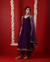 Kavya Royal Purple Anarkali Suit