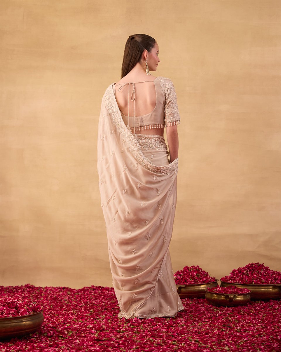 Warm Grey Saree - AgapiSarees