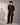 Black Satin Kurta Set with Zari Thread