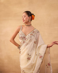 Off White Saree - AgapiSarees