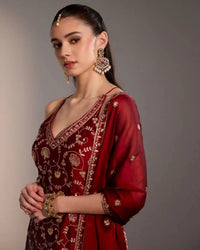 Elegant silk sharara outfit for weddings and festive wear