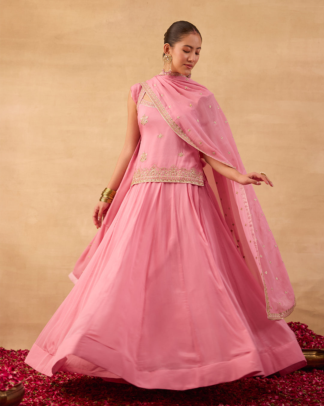 Pink Handwork Lehenga