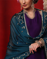 Royal Purple Anarkali Suit