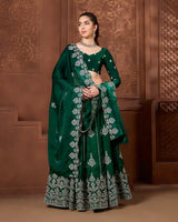Inara Emerald Lehenga Set for Wedding & Festive Wear - AgapiLehengas