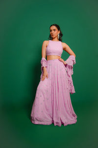 Hand Work Georgette Lehenga