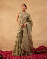 Mint Shaded Gharara Suit - AgapiGharara Set