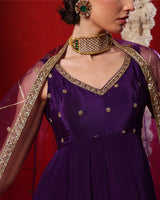 Kavya Royal Purple Anarkali Suit