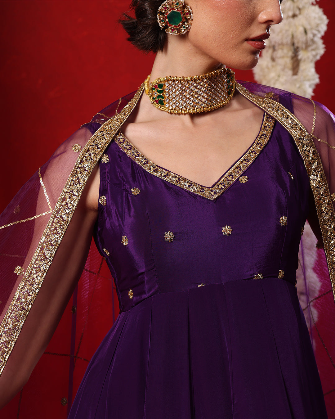 Kavya Royal Purple Anarkali Suit