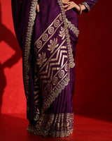 Maharani Deep Plum Saree