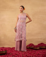 Lavendar Fusion Kurti Suit - AgapiKurti