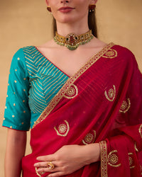 Deep Pink Saree